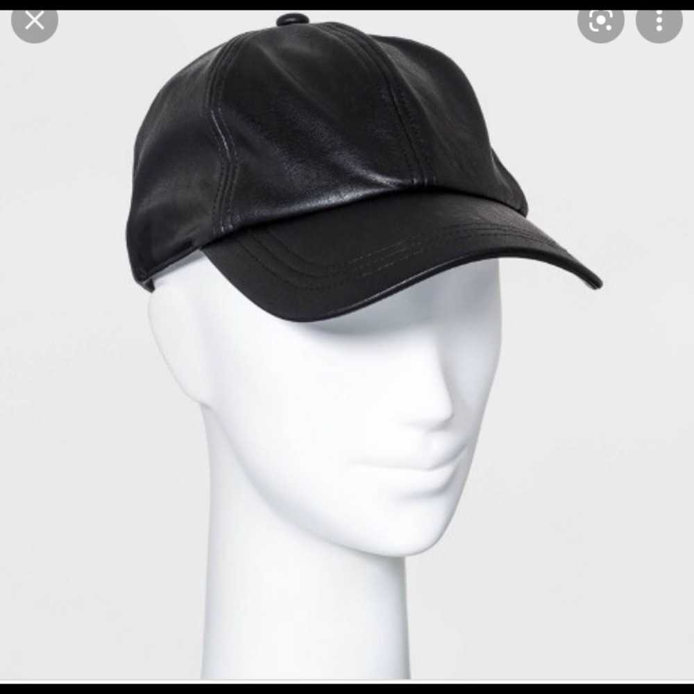 Kohl’s Black leather  hat from kohl’s brand new never worn !:)